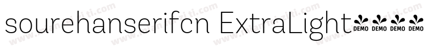 sourehanserifcn ExtraLight字体转换